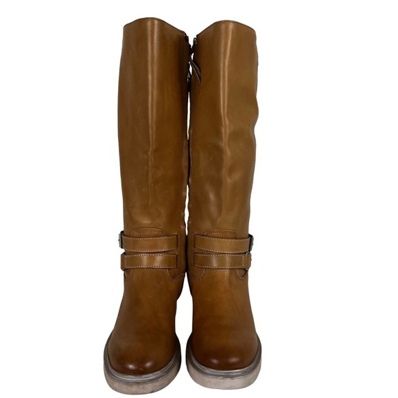 SAM EDELMAN FREDA TALL LEATHER RIDING BOOTS BROWN NWOT WOMEN'S SIZE 6.5 - Picture 2 of 16